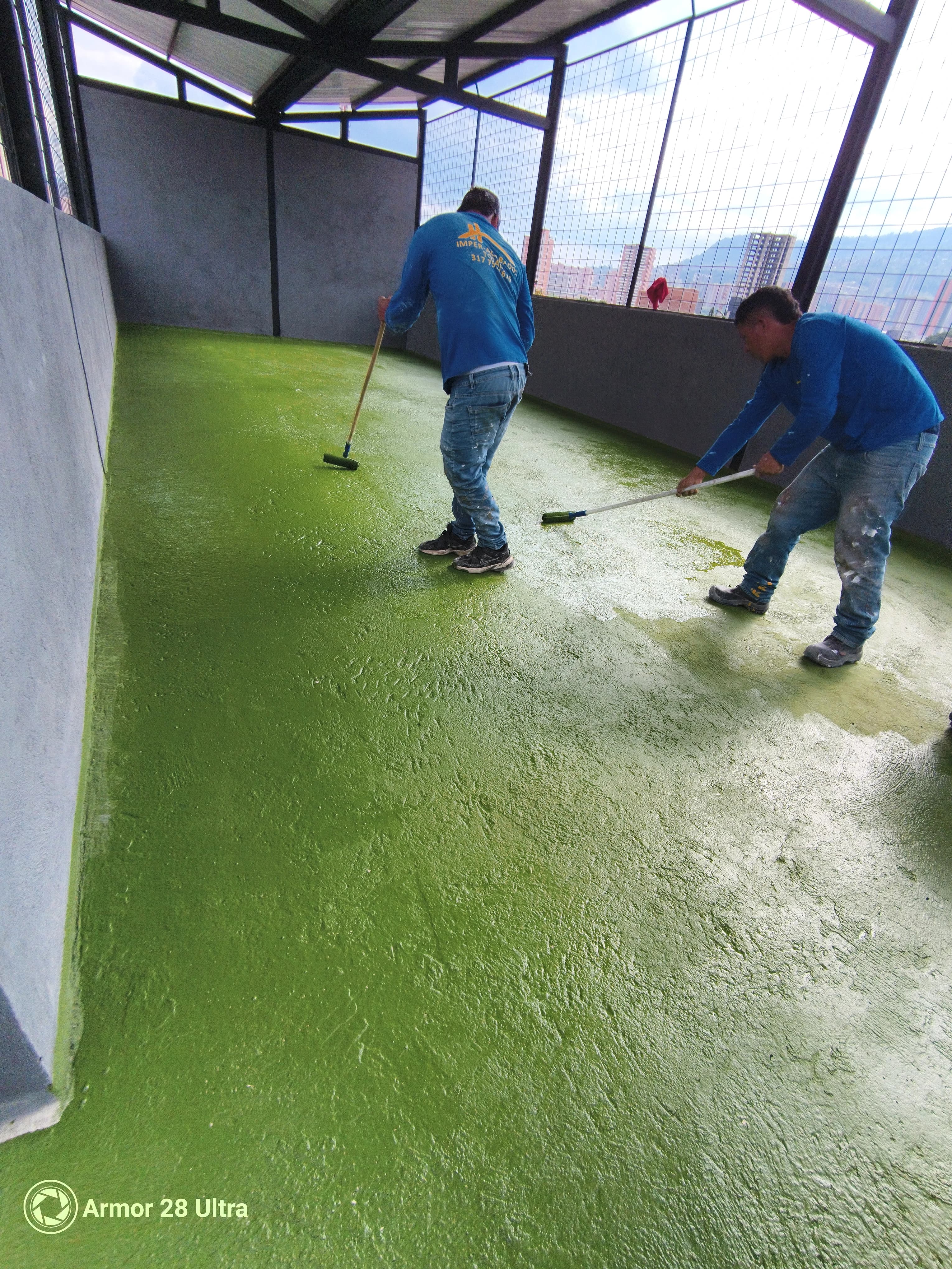 Avance de obra en cubierta del colegio