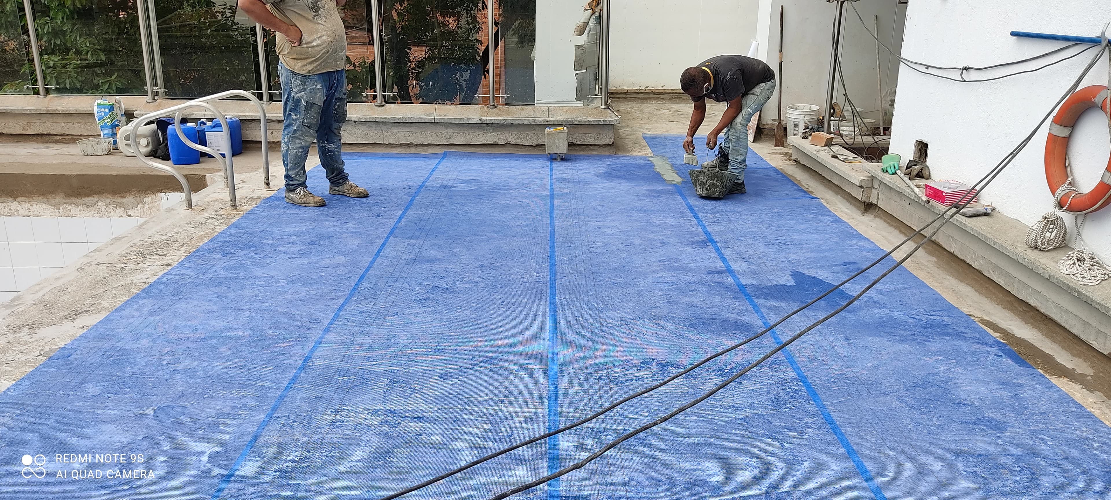 Avance de obra en piscina